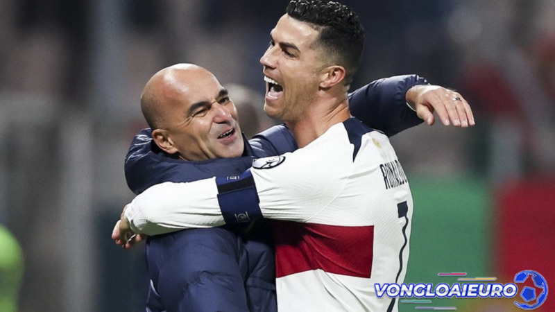 huấn luyện viên Roberto Martinez cùng học trò cưng Cristiano Ronaldo